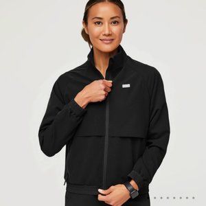 Figs Sydney Performance Zip Scrub Jacket Black XS